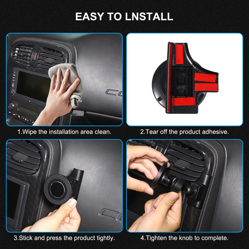 Car Phone Holder Mount Compatible with Chevrolet Corvette C6 Z06 ZR1 2005-2013 Center Console Dashboard Air Outlet Handsfree Phone Mount Magnetic Phone Mount Dash Clip Accessories (Style B) Style B