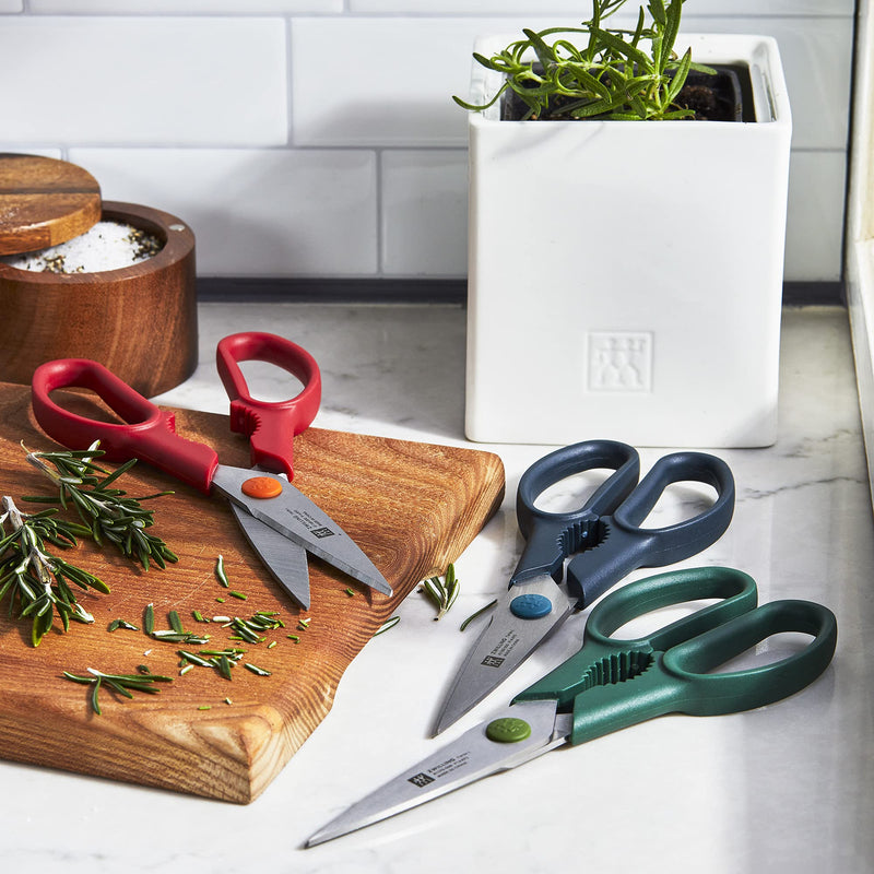 ZWILLING Now S 3-pc Shears Set, Blue, Red and Green 12" x 6" x 7" Black
