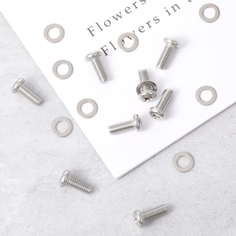10 PCS M4 X 10mm Screws with 10 Washers Monitor Arm Mount Screws Computer Monitor Mounting Screw TV Wall Screw tv Mount for Back of Grouphead Screen Stand Phillips Head for Wall Arm