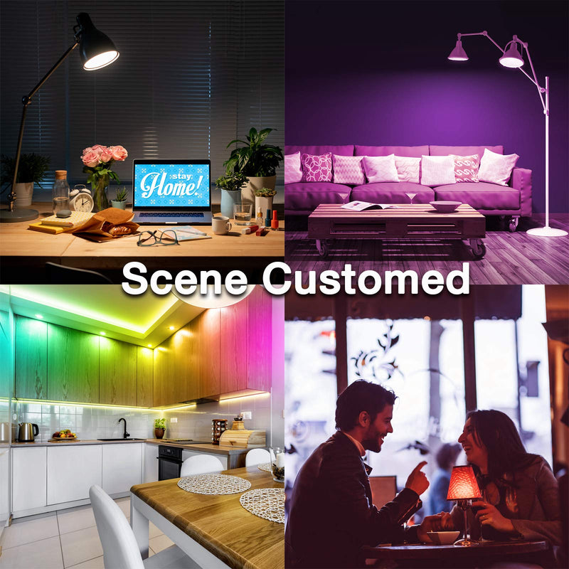 DAYBETTER Smart Light Bulbs, RGBCW Wi-Fi Color Changing Led Bulbs Compatible with Alexa & Google Home Assistant, A19 E26 9W 800LM Multicolor Bulb, No Hub Required, 6 Pack 6 Count (Pack of 1)