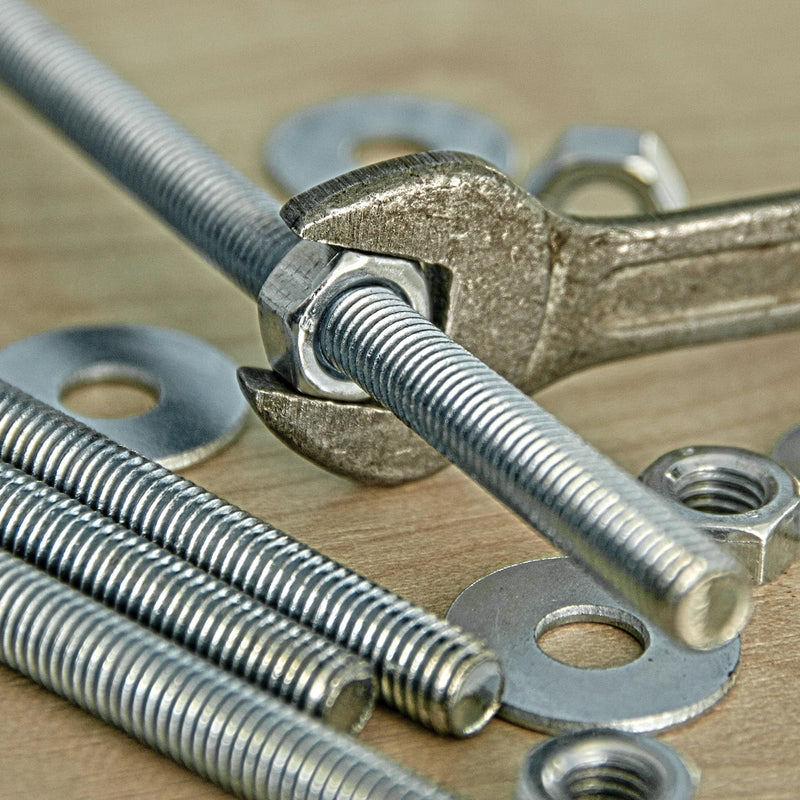 PATIKIL 1/2"-13 UNC 304 Stainless Steel Fully Threaded Rod, 10Pcs 2.5" Length Long Threaded Screw Right Hand Threads All Threaded Rod Studs for Anchoring Bolt, Clamps, Hangers and U-Bolts 1/2"-13 x 2.5"