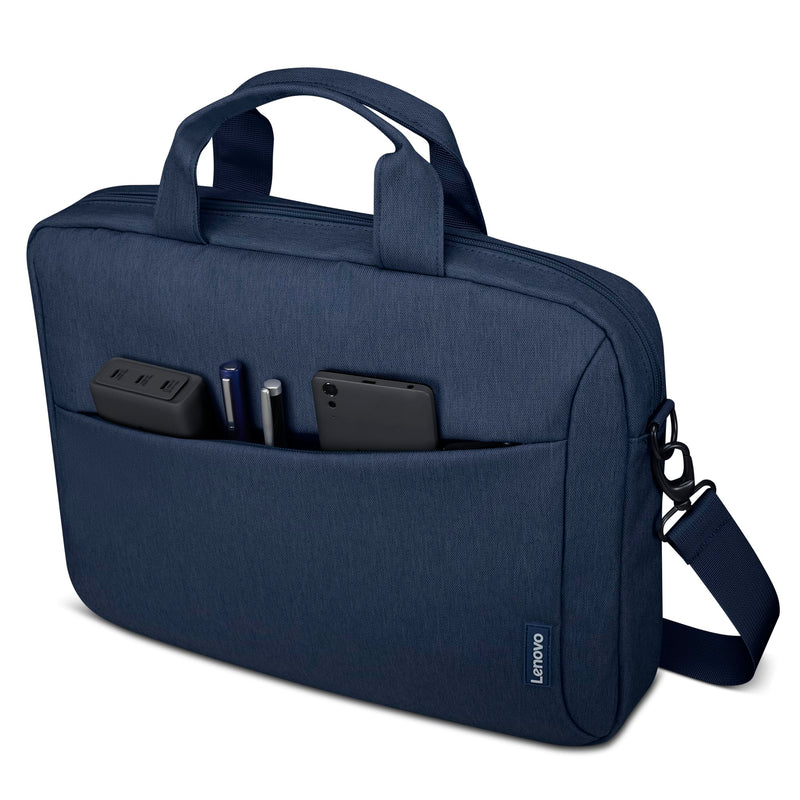 Lenovo 16" Laptop Bag T210 (ECO), Water-Resistant Laptop Sleeve Case with EVA Protective Padding, Dual Compartments, Travel Strap, Eco-Friendly Recycled Material, Fits Up to 16-Inch Laptops, Navy Navy Blue
