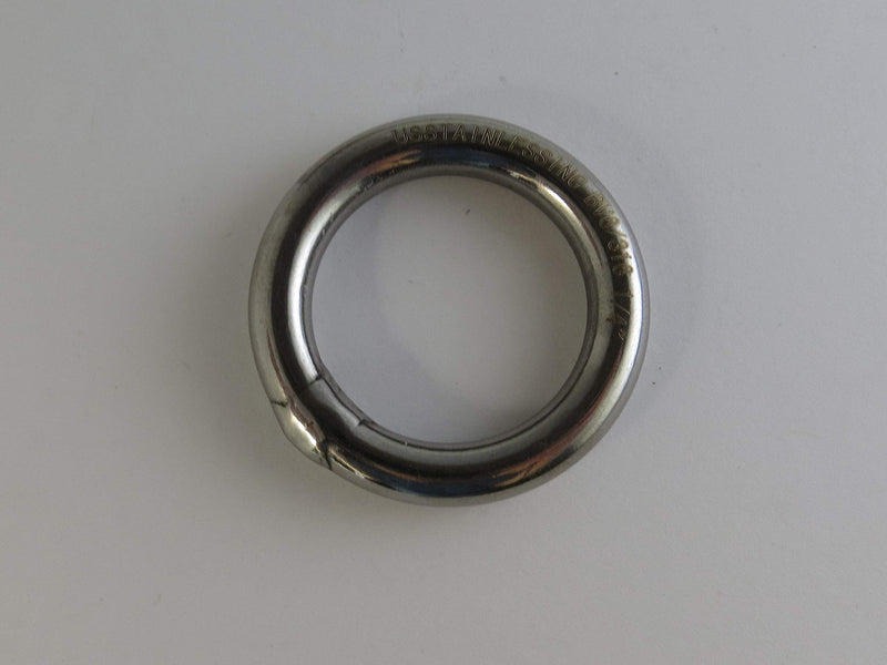US STAINLESS 10 Pieces Stainless Steel 316 Round Ring Welded 1/4" x 1" (6mm x 25mm ID) Marine Grade