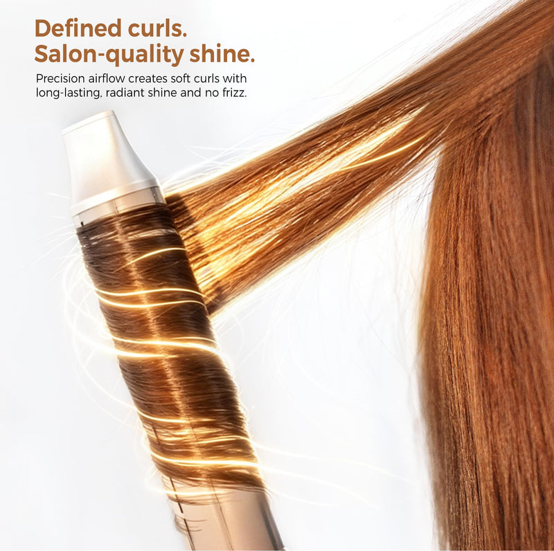 UKLISS 6 in 1 Hair Styler | Hair Dryer Brush with LCD Hair Curler Airflow | Airbrush 6 in 1 Airstyler Mit Hair Straightener, Thermal Brush, Hot Airbrush, Multistyler Gifts Set for Women Hair Styling Gold