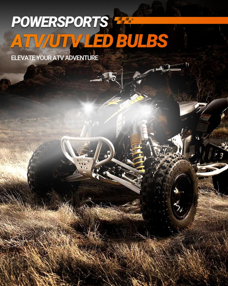 SEALIGHT 9008 Light Bulbs, H13 40,000LM Powersports Bulbs, 6500K Cool White Plug and Play, CANBus Ready, Super Bright, h13 Pack of 2 X1 H13