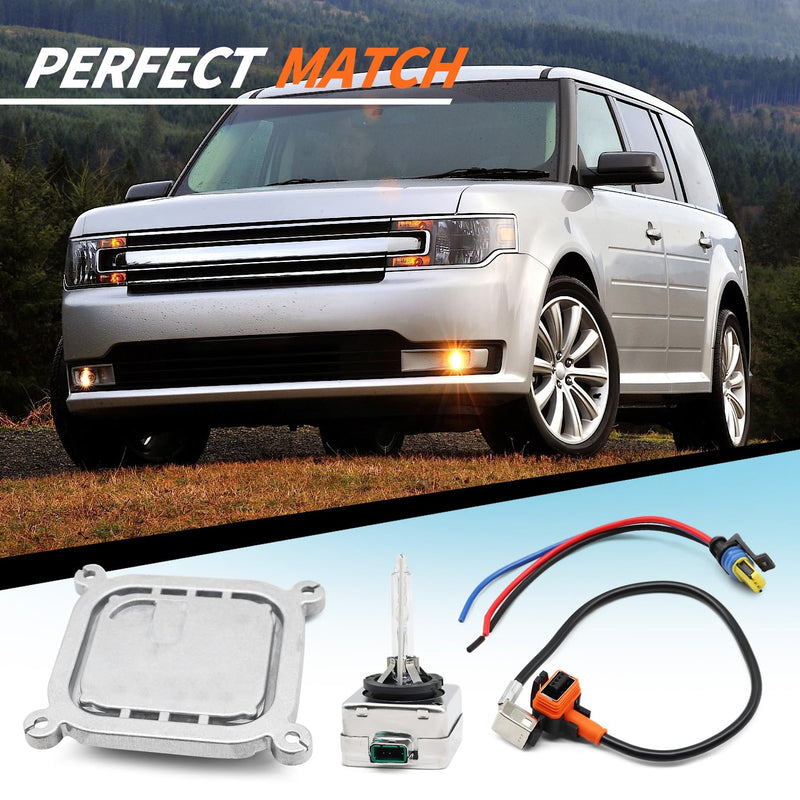 Xenon Headlight Ballast Kit with Igniter & D3S Bulb Compatible with Mustang 2010-2019 8A5Z-13C170-A DL3Z-13C170-A 7L7Z-13N021-A
