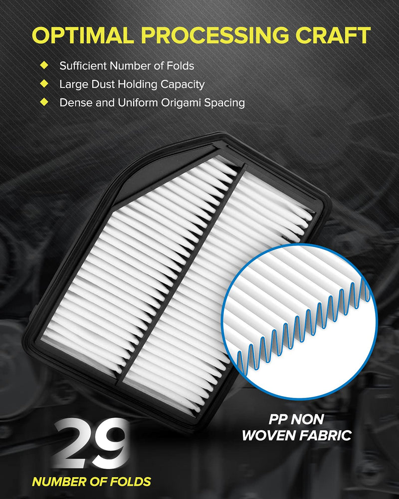 PHILTOP Engine Air Filter CA11258 Replacement for Honda CR-V CRV 2012 2013 2014 - L4 2.4L, Rigid Panel