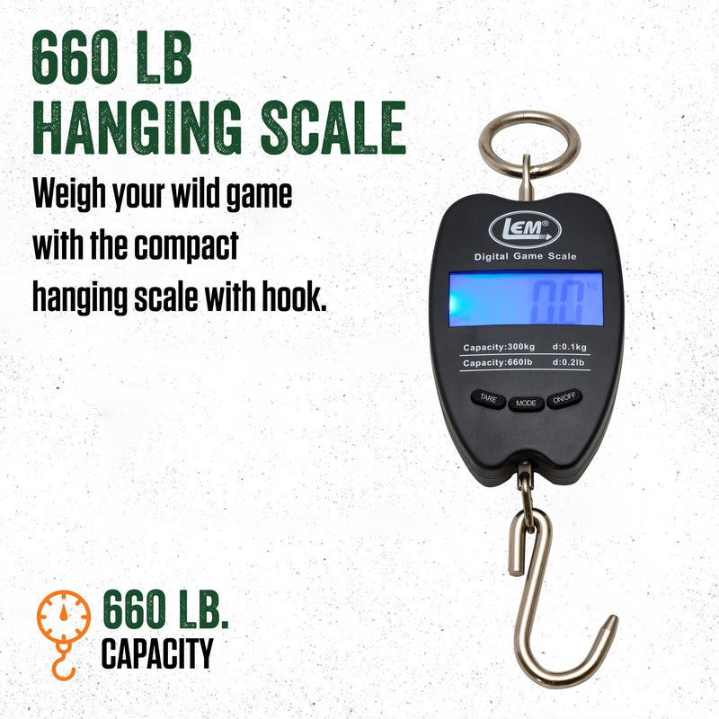 LEM 660lb Digital Hanging Scale