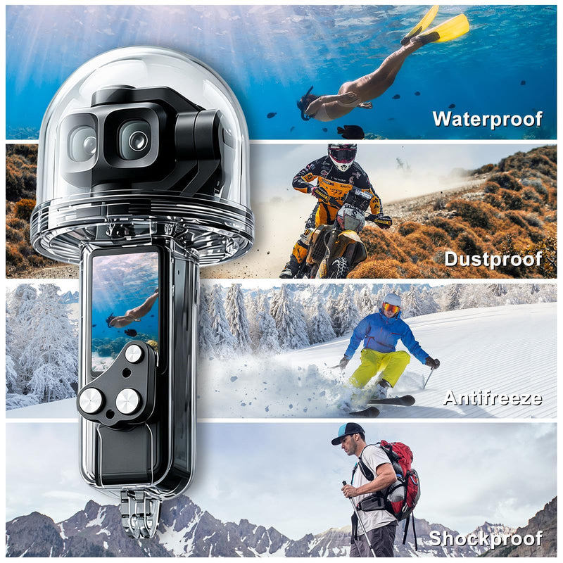 PULUZ Waterproof Diving Case for DJI Osmo Pocket 4P, 50M/164FT Underwater Protective Shell Cover Accessory for Osmo Pocket 4P Action Camera