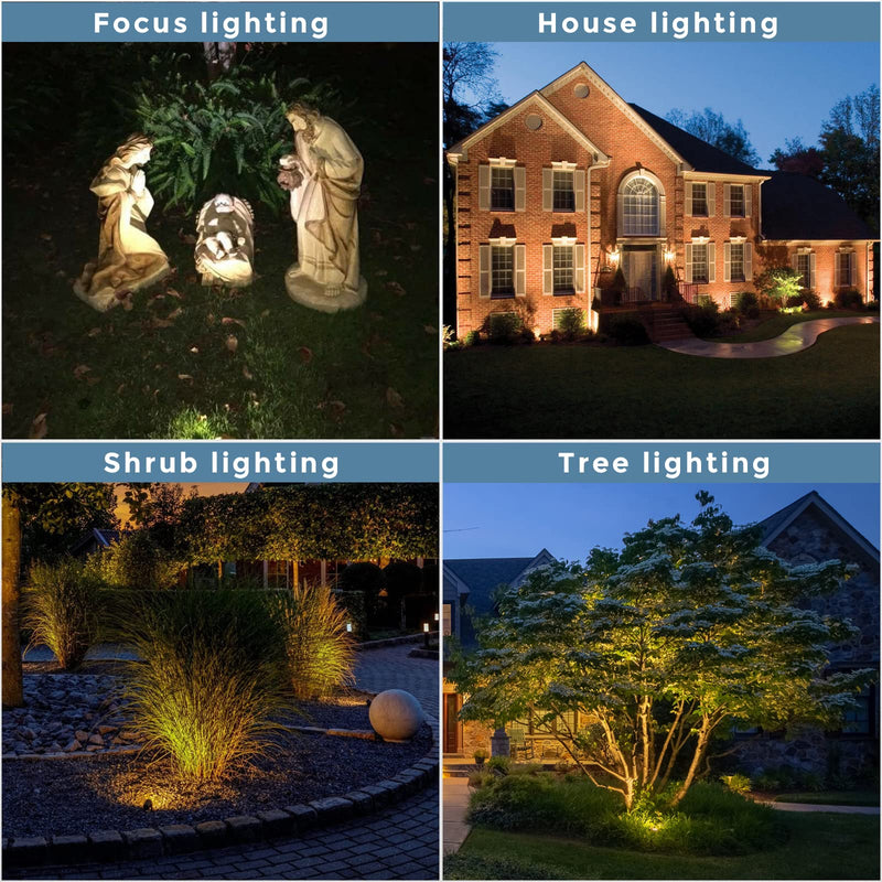 Gardencoin Solid Brass Outdoor Landscape Spotlight, 12V Low Voltage LED Spot Light Waterproof for Garden and Yard Uplighting, Bronze Heavy Duty Accent Lighting Fixture with 2700K Bulb, Single 1 pack (Bulb included)