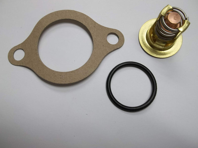 Thermostat kit with Gasket for OMC and Volvo Penta 4.3, 5.0, 5.7, 5.8 18-3677, 383307, 3856961 4.3L 5.0L 5.7L 5.8L V6 V8 Ford Chevy Marine Engines