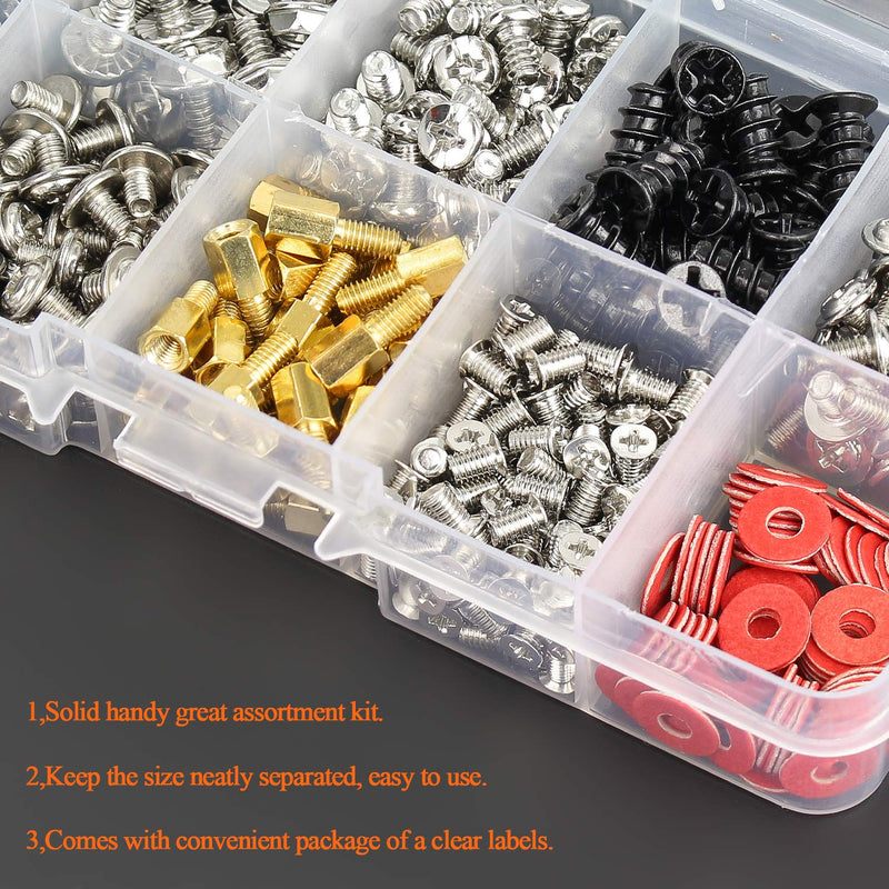 420 Pieces Computer Standoffs Screws Assortment Kit for 2.5" SSD, Hard Drive, Computer Case, Motherboard, Fan Power Graphics