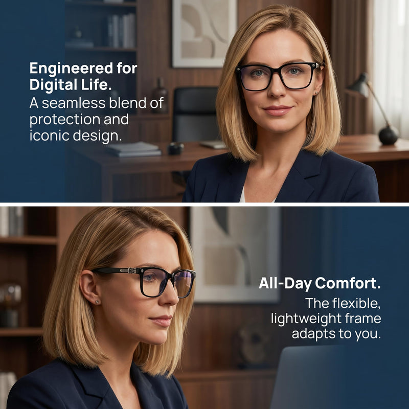 Classic Clear Lens Black Glasses Square Frame,Retro Blue Light Glasses，Daily Accessories Non Prescription