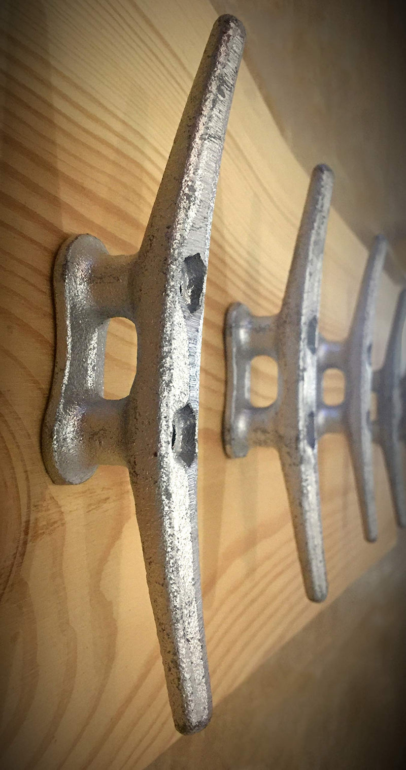 6 inch Dock Cleats, 5-Pack Galvanized Iron Boat Cleat for Marine or Decorative Applications