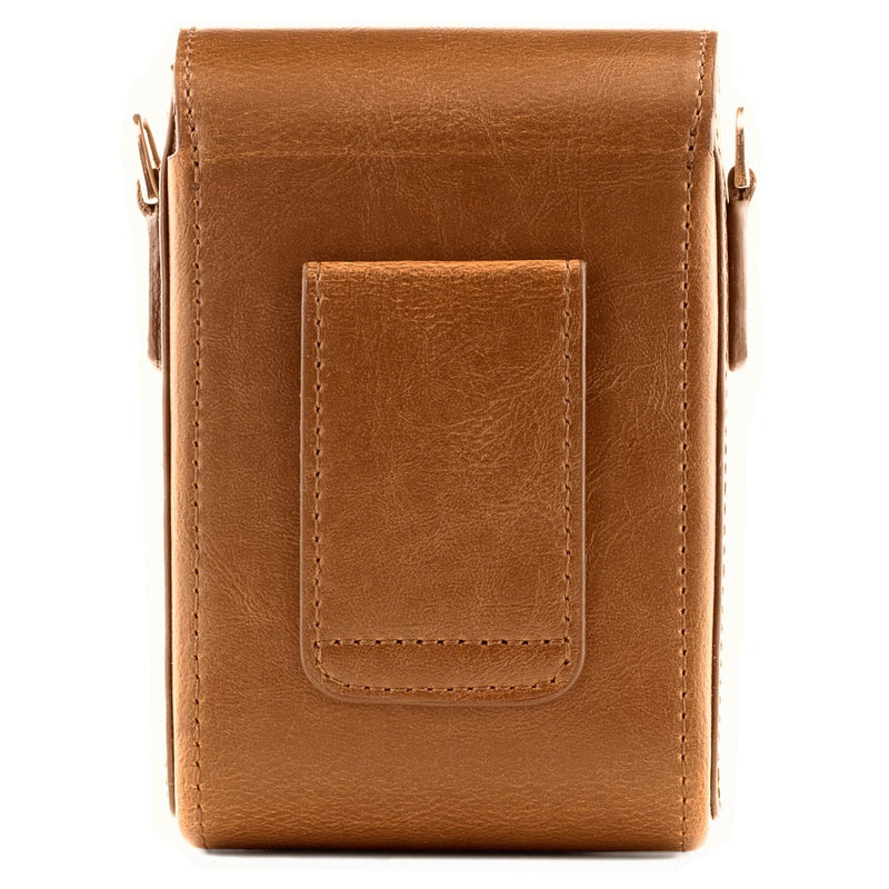 MegaGear Canon PowerShot SX740 HS, SX730 HS Leather Camera Case with Strap - Light Brown