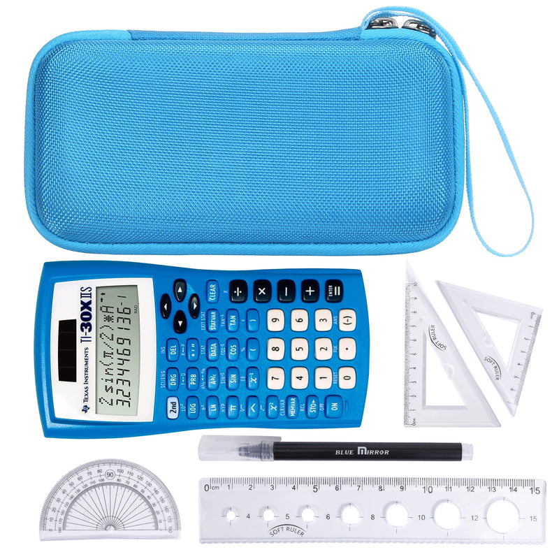 Khanka Hard Travel Case Replacement for Texas Instruments TI-30XIIS Scientific Calculator, Case Only (Blue) Blue