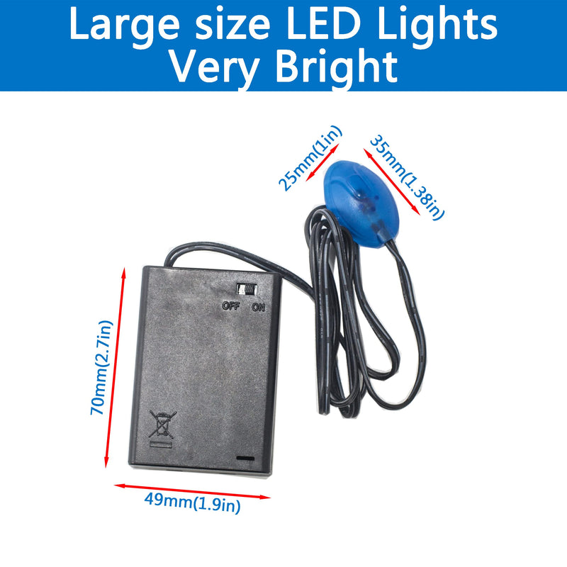 Fake Car Alarm, Dummy Car Alarm,(Batteries Included) Red LED Light Simulate Imitation Security System, Warning Anti-Theft Flash Blinking Lamp,Blue Light (Light-Sensing-Blue Light-1 Pack) Light-Sensing-Blue Light-1 Pack