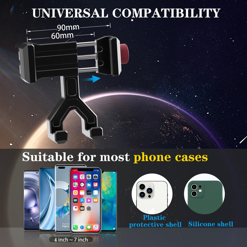 Upgraded Vent Aluminum Phone Mount for Jeep Wrangler JL & Gladiator JT (2018-2023) & Sahara, Car Vent Phone Holder with 360° Rotation Full Metal Arm 20x Super Strong Phone Stand for all Smartphones Jeep Wrangler Vent Phone Mount (2018-2023)