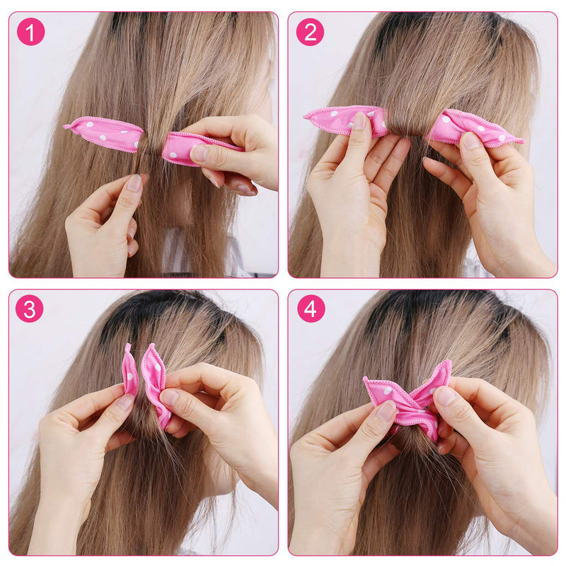40pcs=5 Color*8pcs Flexible Foam Sponge Hair Curlers, No Heat Hair Curlers Magic Pillow Soft Rollers Hair Care DIY Styling Tools Comfy to Sleep on