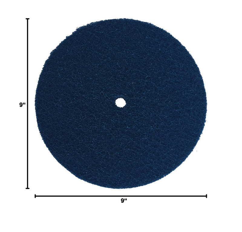 Renegade Products 9" Diameter Surface Prep Buff and Blend Disc (2-Ply) Medium Blue 150-180 Grit Finish for Sanding & Polishing Aluminum & Stainless Steel