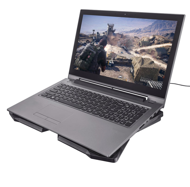 Trust Gaming GXT 278 Yozu Laptop Cooling Stand, Cooler for 17.3 inch Laptops, Height Adjustable Stand, 4 Illuminated Fans, Adjustable Fan Speed - Black