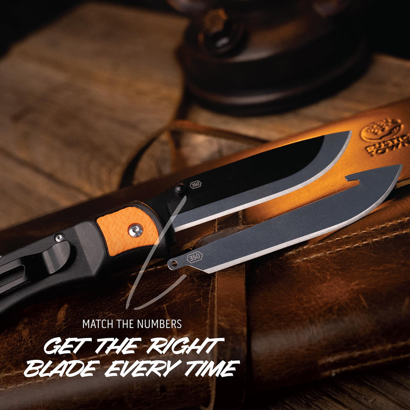 OUTDOOR EDGE 3.5" RazorLite EDC Knife. Pocket Knife with Replaceable Blades and Clip. The Perfect Hunting Blade for Skinning Deer. Blaze Orange with 6 Blades Orange (6 Blades)
