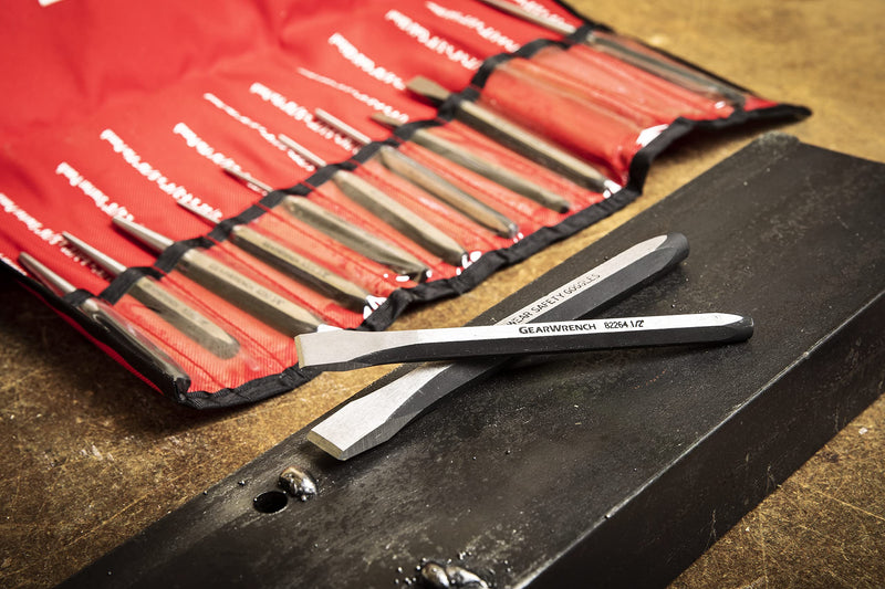 GEARWRENCH 12 Piece Punch and Chisel Chrome Set | 82305 12-piece kit
