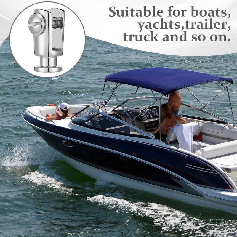 4 Pack Quick Release Bimini Top Deck Hinge with Swivel Pins 316 Stainless Steel Marine Grade Quick Release Hinge Boat Hardware, Post Only