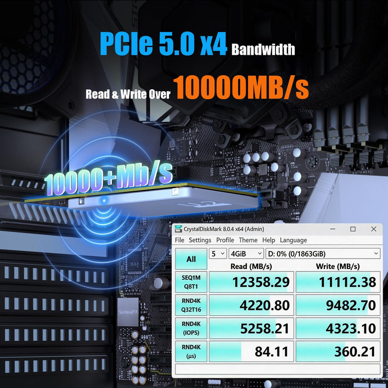PU15N U.2 to PCIe 5.0 X4 Adapter Card for U.2 NVMe SSD