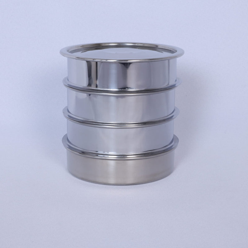 3 Pcs Lab Sieves，6 Inch Diameter Test Sifter with Tray and lid
