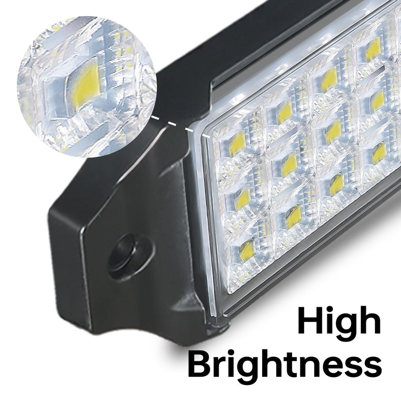 Flush Mount LED Pod Lights, 2PCS 40W Bumper Backup Reverse Spot Off-Road Driving Fog Work 6 Inch LED Light Bar for Truck ATV UTV Boat (White) White