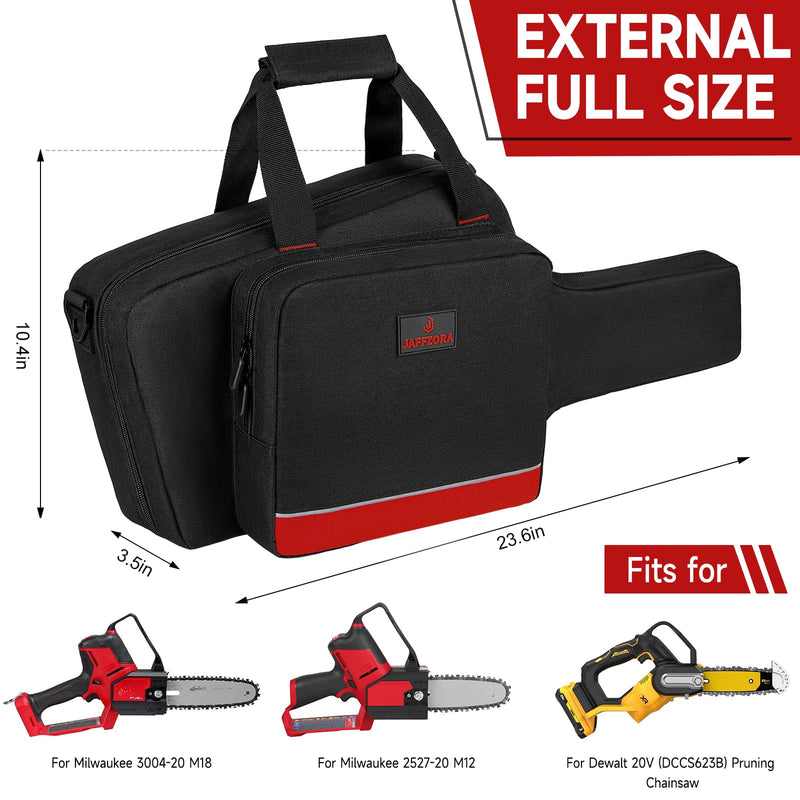Mini Chainsaw Case Compatible with Milwaukee Electric Tool M18/ M12/CRDLSS 12V Fuel Hatchet 6In 8In Pruning, Waterproof Chainsaw Storage Bag Fits for RYOBI & Chrome (3004-20) & Accessories (Bag Only)