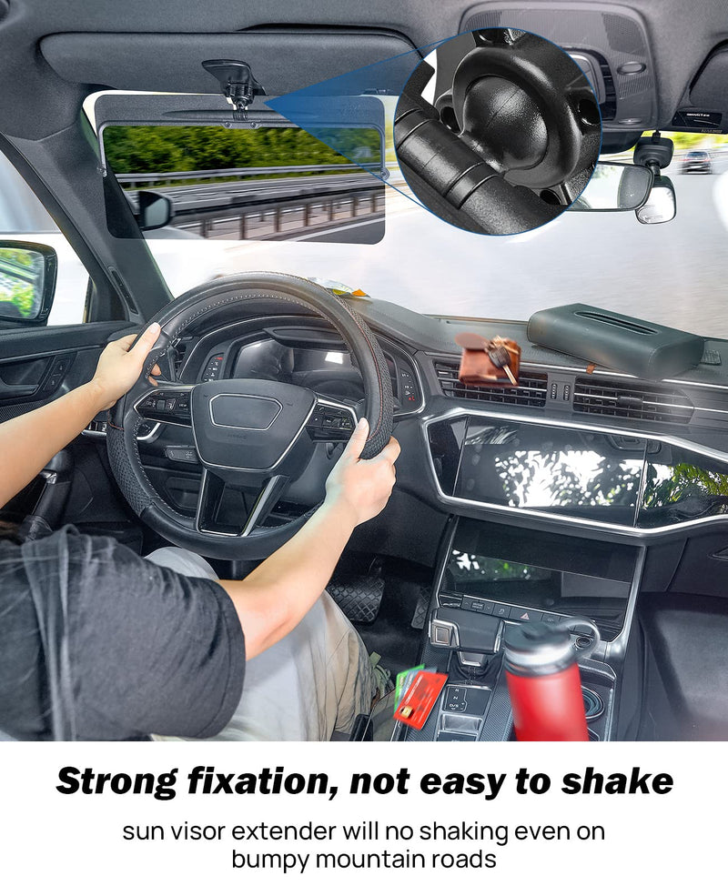 JOYTUTUS Sun Visor for Car, Universal Anti-Glare Polarized Sun Visor Extender Easy to Install, UV400 Car Visor Extension Protect from Glare/UV Ray/Stray Light, Safe Driving for Car Small 1 PACK