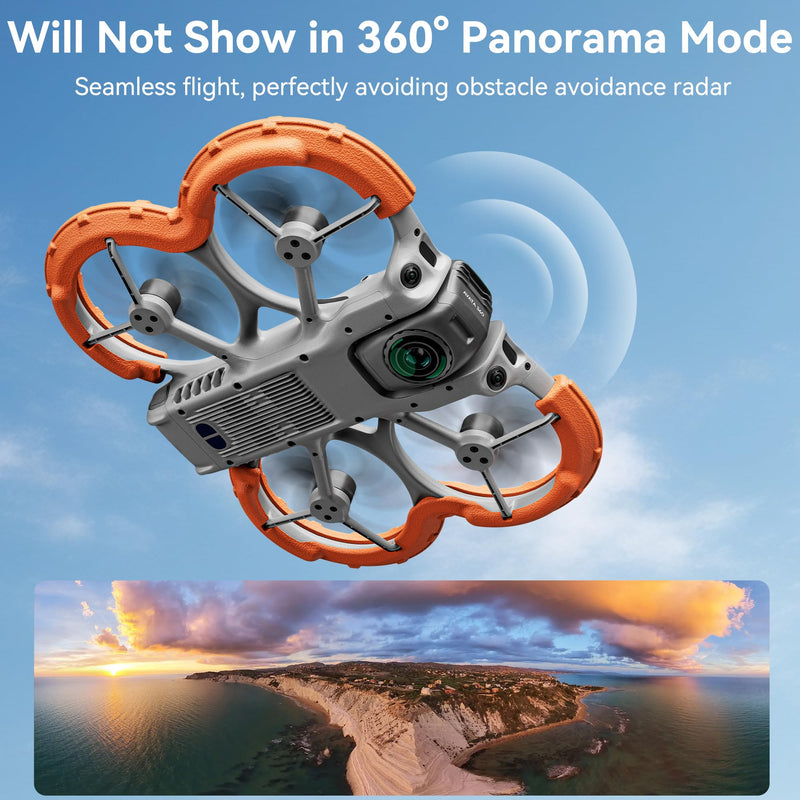 Avata 360 Propeller Guard - Bumper Guards Anti-Collision Ring Cover Gimbal Protective for DJI Avata 360 Drone Accessories Orange