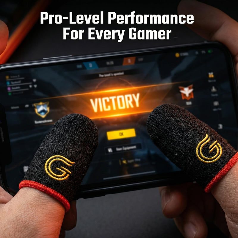 12-Pack Gaming Finger Sleeves for Mobile Gaming & Touchscreen | Carbon Fiber Material, High Sensitivity, Anti-Slip, Breathable, Ideal for Sweaty Hands, PUBG & COD Mobile FPS Games Black & Blue Combo