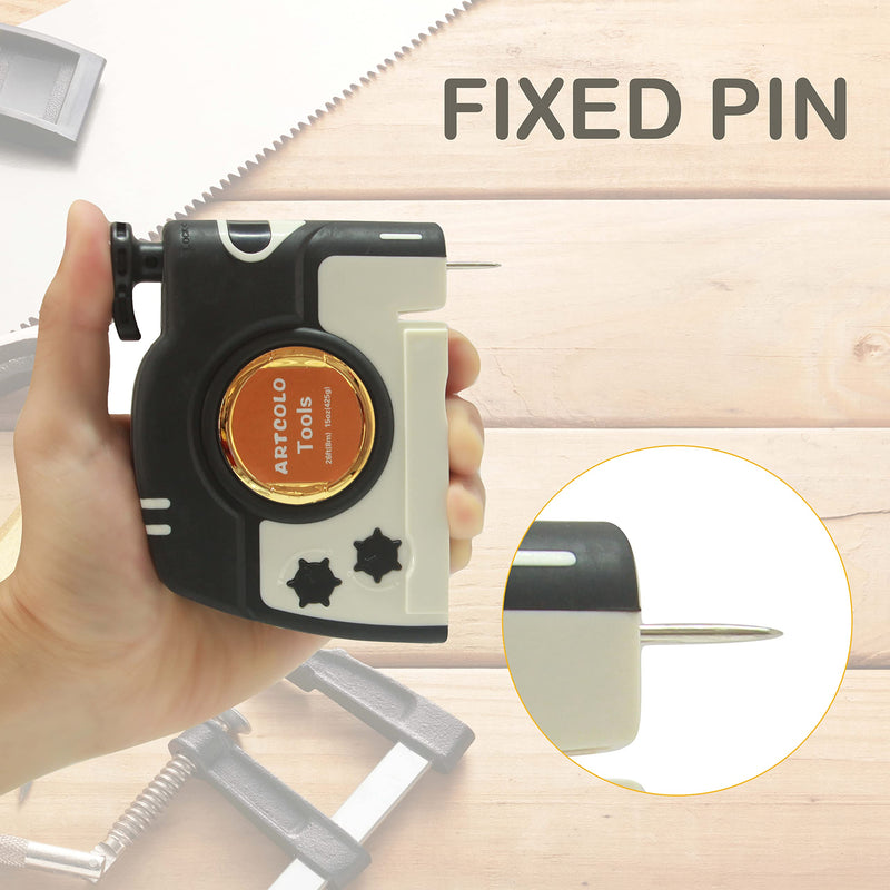 1 PCS Magnetic Plumb Bob Kit - 15 oz(425g) Plum Bob With 26 ft(8m) Automatic Stretching String,2 Pencils, Pencil Sharpener 15oz plumb bob 1 Pcs