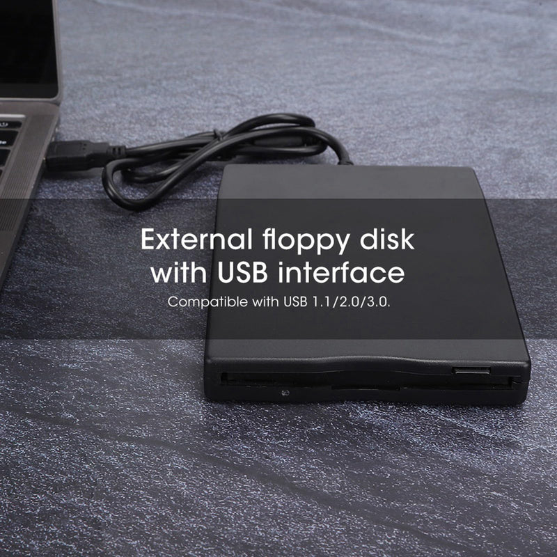 Floppy Disk Reader, 3.5 Inches Removable Ultra Thin External Floppy Disk Drive, Portable Plug and Play FDD USB Drive, External Floppy Diskette Drive for Desktop and Laptop Computers