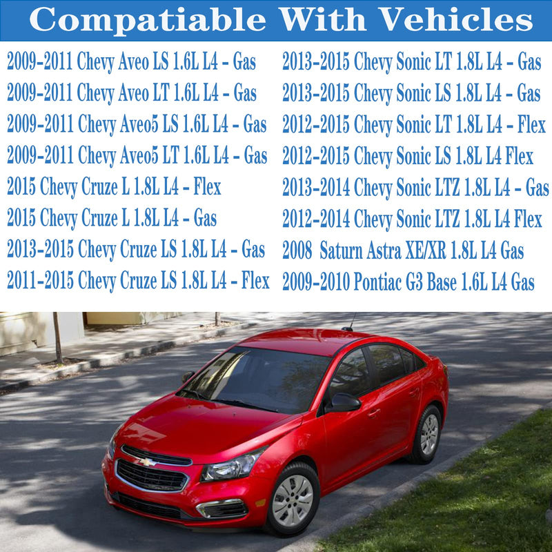 VS50779R for Chevy Cruze 1.8 valve cover gasket LS,Aveo Aveo5 1.6L 2009 2010 2011 ;Sonic LT 1.8L 2013 2014 2015 13 14 15;2008 Saturn Astra XE/XR;2009 2010 Pontiac G3 1.6L Replace Valve Cover 55354237. Cruze Valve Cover Gasket VS50779R