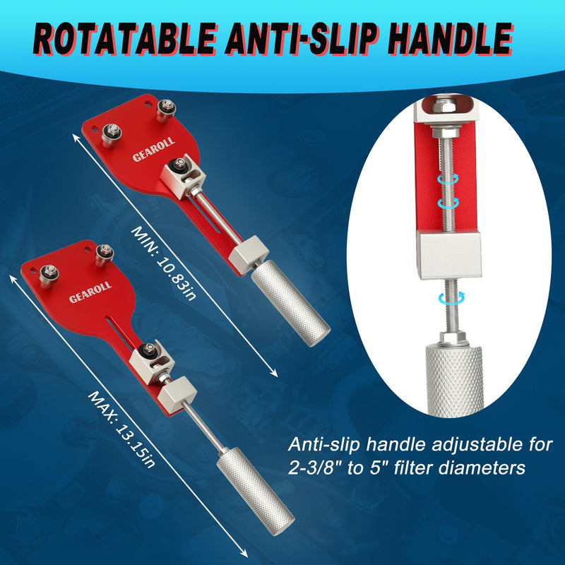 77750 Oil Filter Cutter Tool with Vise Jaw Plate, Oil Filter Cutter Cutting Tool for Filter Cutting Range 2-3/8" to 5"
