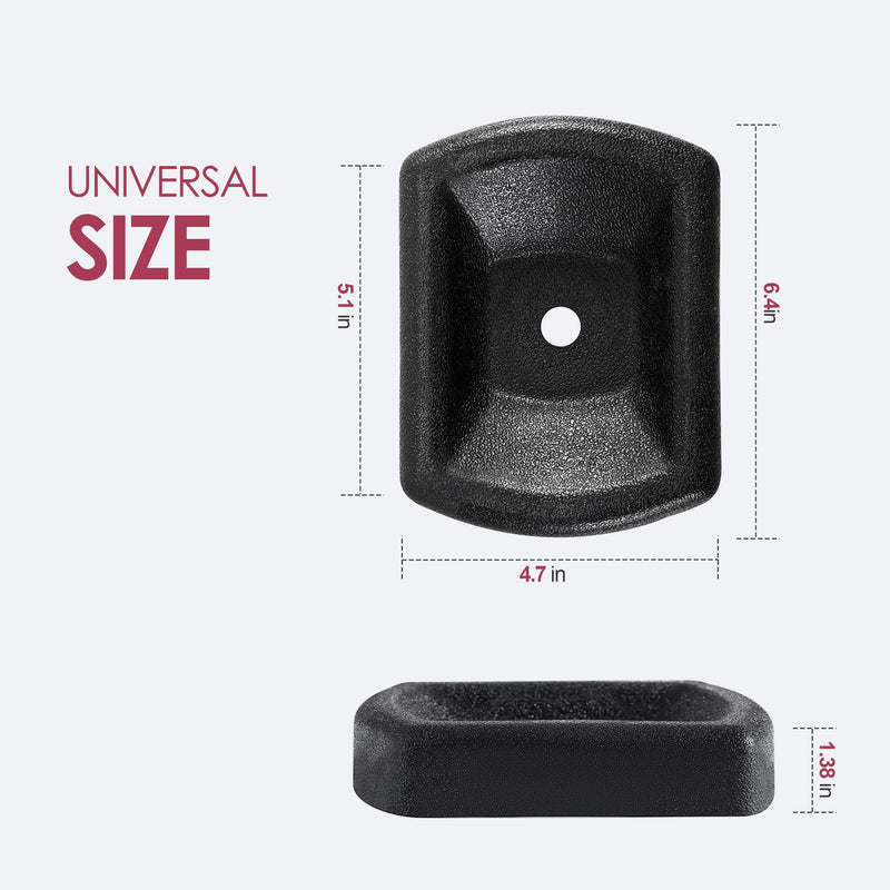 LEORAY Jack Wheel Chock, Reinforced Rubber Jack Caster Wheel Dock for Caravans and Trailers Single Wheel