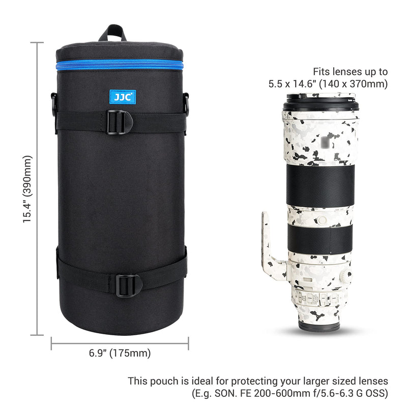 JJC Deluxe Lens Case Pouch Bag for Nikon Z 180-600mm Lens Below 5.5"x14.6" | for Canon RF 200-800mm f6.3-9 IS USM, Sony FE 200-600mm f5.6-6.3, Nikon Z 180-600mm f5.6-6.3 VR, Z 600mm f6.3 VR Lens & More XXXXXL