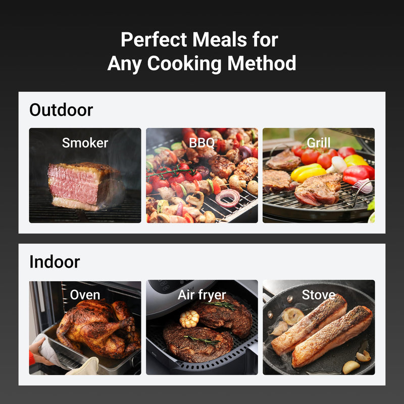  [AUSTRALIA] - ThermoMaven Smart Bluetooth Wireless Meat Thermometer, 10X Enhanced Sub-1G Signal and Stability, Standalone Display Base, Certified Accuracy ±0.5°F, WiFi Unlimited Range for BBQ, Oven, Smoker, Grill Red