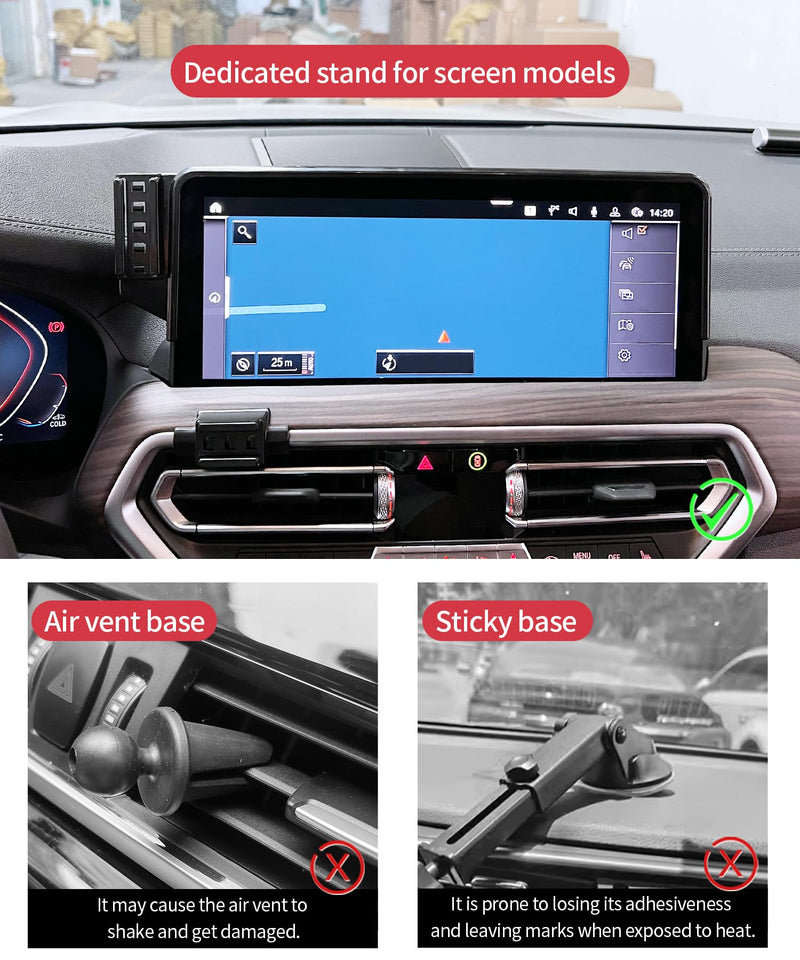 15W Wireless Charger Car Phone Holder for BMW X3 2022-2024, X4 2022-2025 | 12.3" Screen Magsafe Accessories Fast Charging Magnetic Cell Phone Holder Clip Compatible with iPhone Android, 3D Fit Bracket 12.3-inch for 2022-2024 X3/ 2022-2025 X4