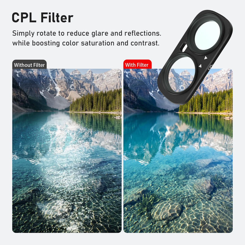 Luna Ultra Filters Kit for Insta360 Luna Ultra Accessories, 7-Piece | Include Adjustable CPL, ND8, ND16, ND32, Black Mist 1/4, UV & Light Pollution Filters, Magnetic Quick-Release Lens Filter Set CPL/ND8 16 32/Black Mist/UV& Light Pollution