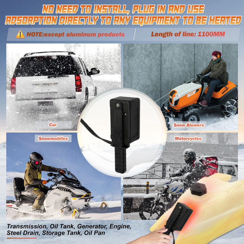 1155X 1155 Magnetic Engine Block Heater, 120V, 200W, Suitable for a wide range of vehicles, equipment, components, etc. 1155X-200Watt