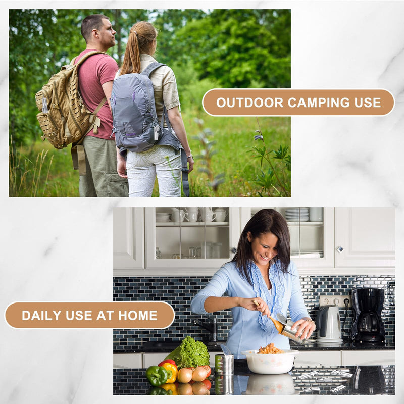 Honeydak 100 Pcs P-38 and P-51 Militarycan Opener Stainless Steel Camping Portable Survival Army Can Openers for Travel Kitchen Tool Men Women, Silver