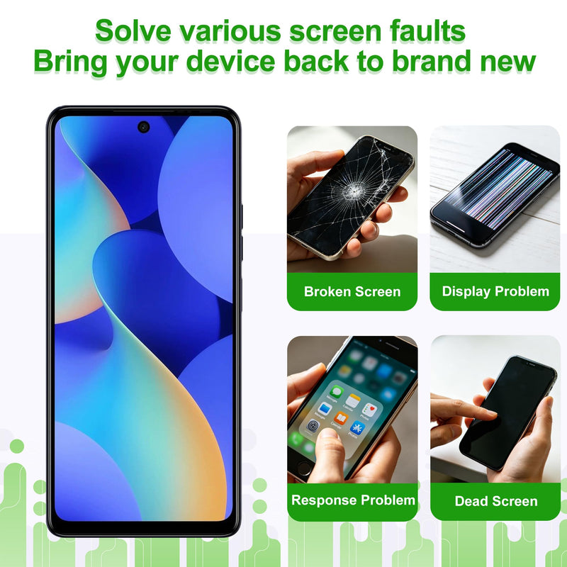 New LCD Display Replacement Compatible with Tecno Spark 10 Pro KI7 6.8" Touch Screen Digitizer Assembly with Repair Tools Kit