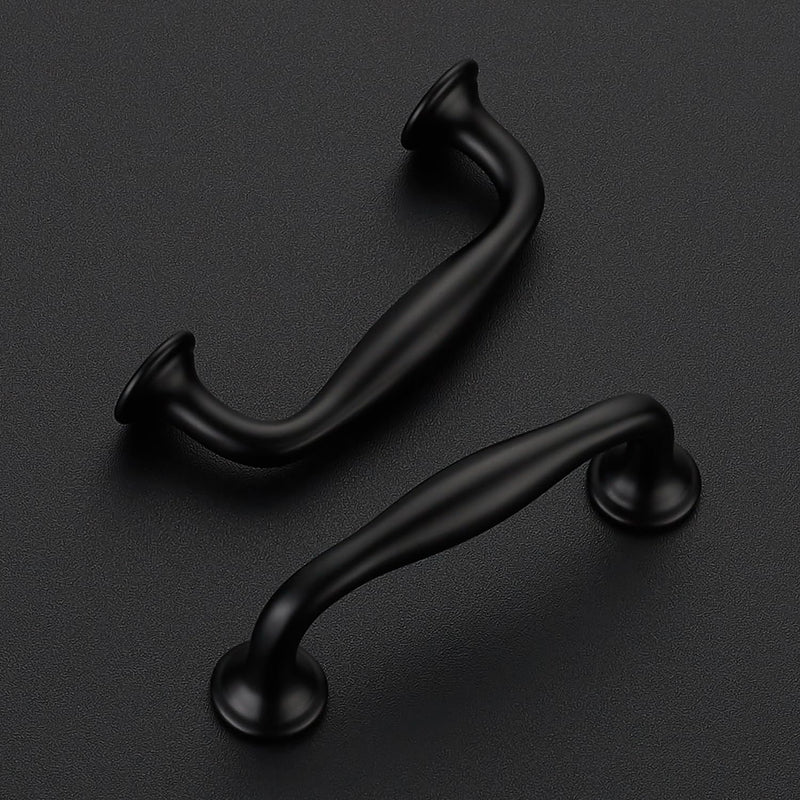 Ravinte 10 Pack 3 Inch Matte Black Kitchen Cabinet Handles Solid Zinc Alloy Cabinet Pulls Cupboard & Drawer Handles 3 inches Hole Center