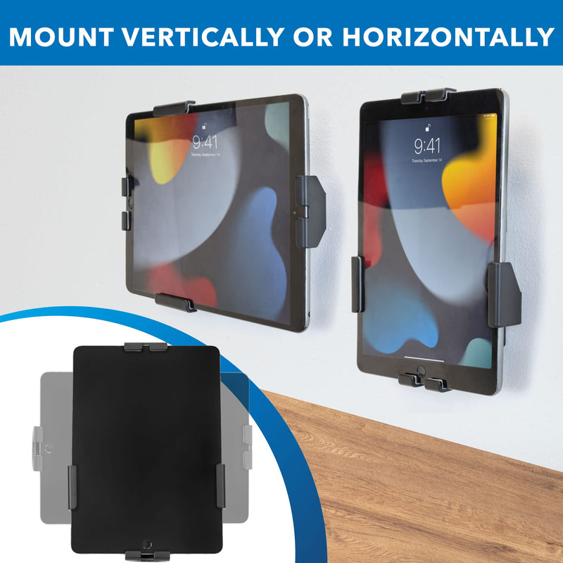 Mount-It! Anti-Theft Tablet Wall Mount | Universal Fit Tablet Kiosk Compatible with 7.9" to 11" Ipad and Samsung Tablets | Wall Mounted Secure Kiosk, Black