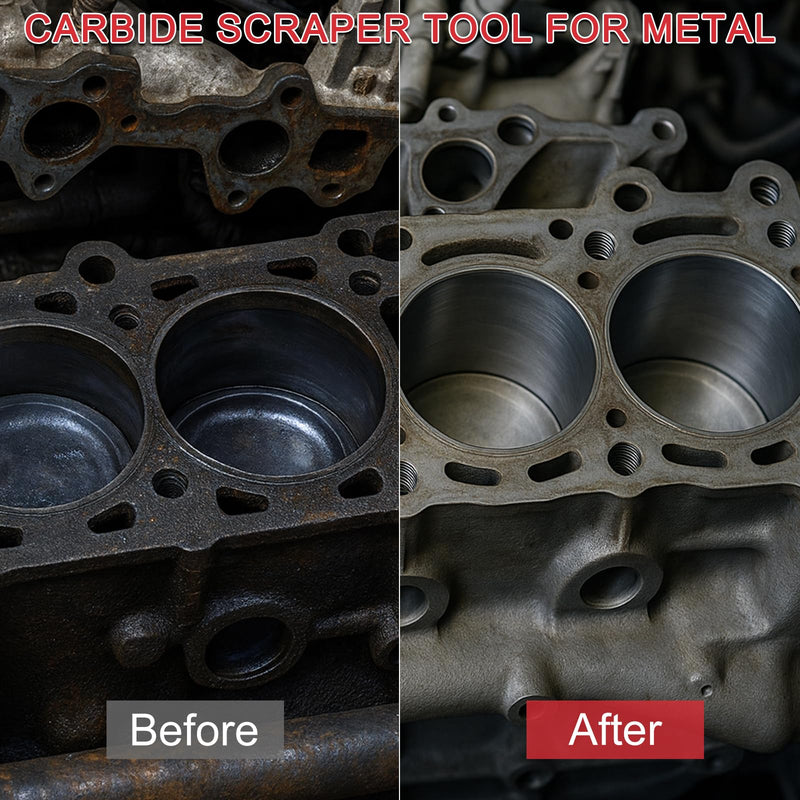 Carbide Scraper, Super Gasket Scraper for Metal and Automotive, 1-1/4 Inch and 5/8 Inch Carbide Scraper Set (2 Piece)